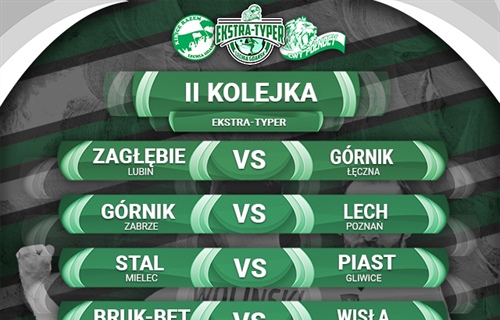 EKSTRA-TYPER - 2 kolejka Ekstraklasy