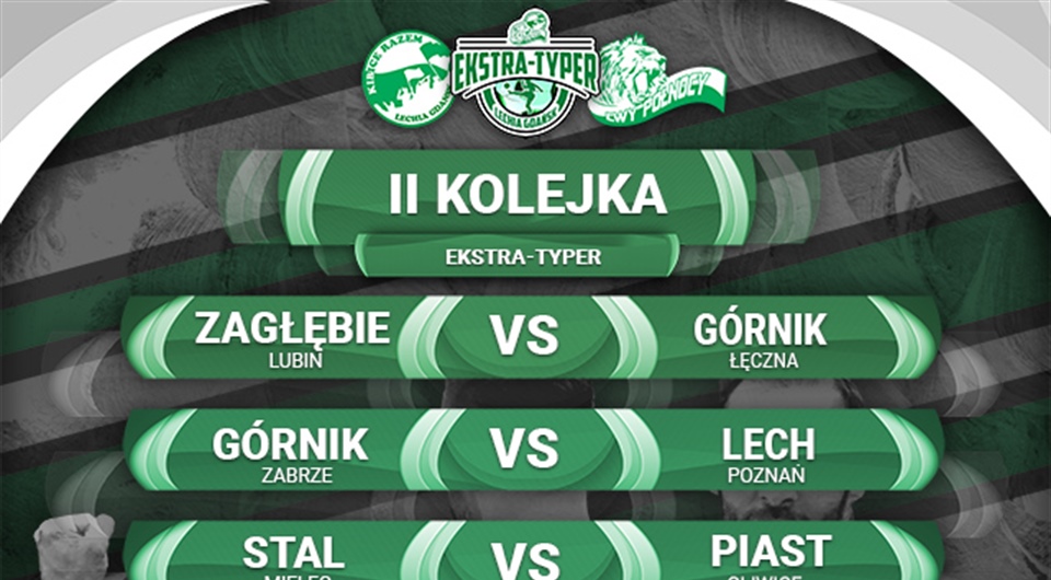 EKSTRA-TYPER - 2 kolejka Ekstraklasy